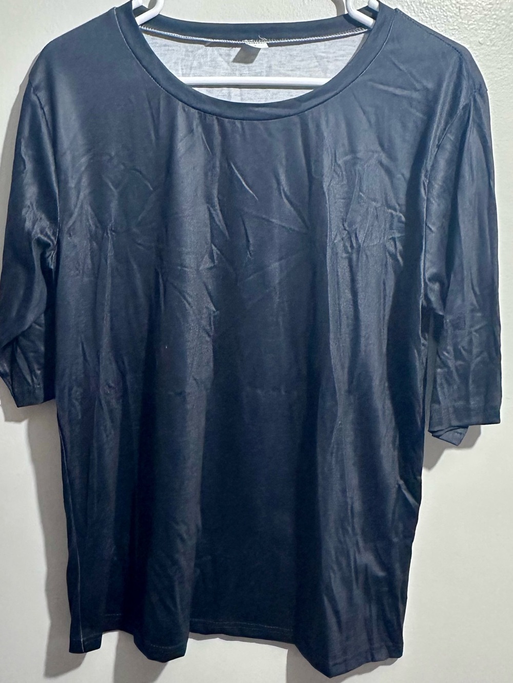 Black Short Sleeve Crew Neck Tee Size L (1452)